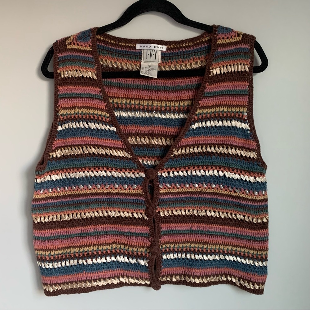 Vintage IVY Hand Knit Sweater Vest